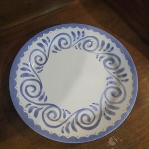 Corelle Oceanview Dinner Plates Set Of 4 - 10 1/4" White Blue Swirl